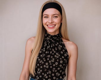 20-Inch Realistic Ombre Blonde Headband Wig – Honey to Platinum Blend, Glueless Straight Hair + Wig Cap & Extra Bonus Headband
