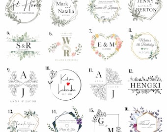 Custom Stickers, Personalized Wedding Stickers, Favor Labels Thank You Stickers, Clear wedding decals, Wedding Transparent Vinyl Stickers