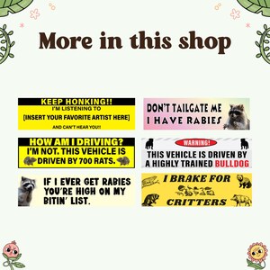 700 Rats Driving Funny Bumper Sticker, Meme Car Magnet, Waterproof Vinyl Decals image 11