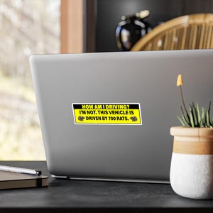 700 Rats Driving Funny Bumper Sticker, Meme Car Magnet, Waterproof Vinyl Decals image 7