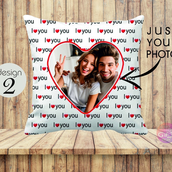 Customizable PHOTO PILLOW CASES for Couples - Custom Couple Pillow I Love You Pillow - Personalized Photo Pillows - Gifts for Couple