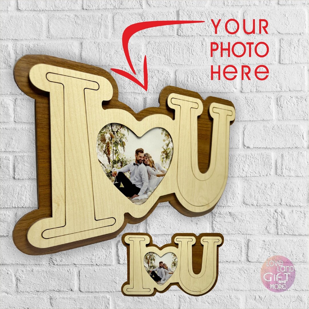 Personalized Photo Frame I Love You Frame Heart Frame Valentines Day