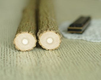Black elder sticks 58 cm (23 nche) long, a bundle of 2 branches elderberry wood craft decor, elder wood branch.