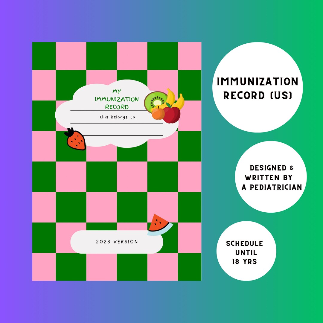 Immunization Record, Vaccination Record, Child Vaccination - Logbook ...