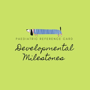 PEDIATRIC Developmental Milestones - Visual Notes, Nursing, Medical notes, NNP, Digital