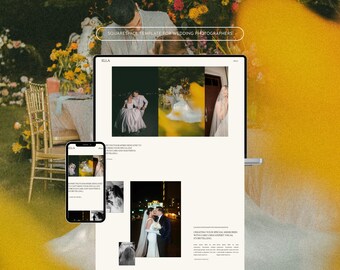 Szablon witryny Squarespace dla fotografów | Luksusowy, estetyczny szablon witryny z funkcją „przeciągnij i upuść”