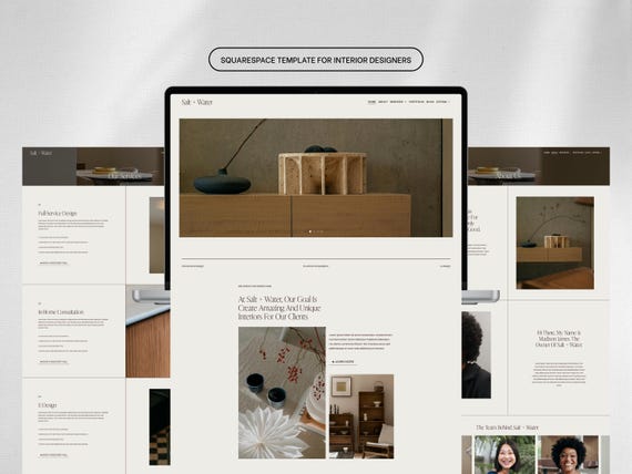 Interior Design Website Template, Squarespace Template 7.1 | Salt + Water A