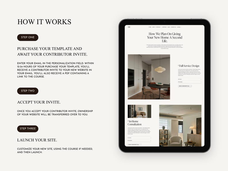Szablon Squarespace dla projektantów wnętrz: minimalistyczne, przejrzyste portfolio stron internetowych zdjęcie 4