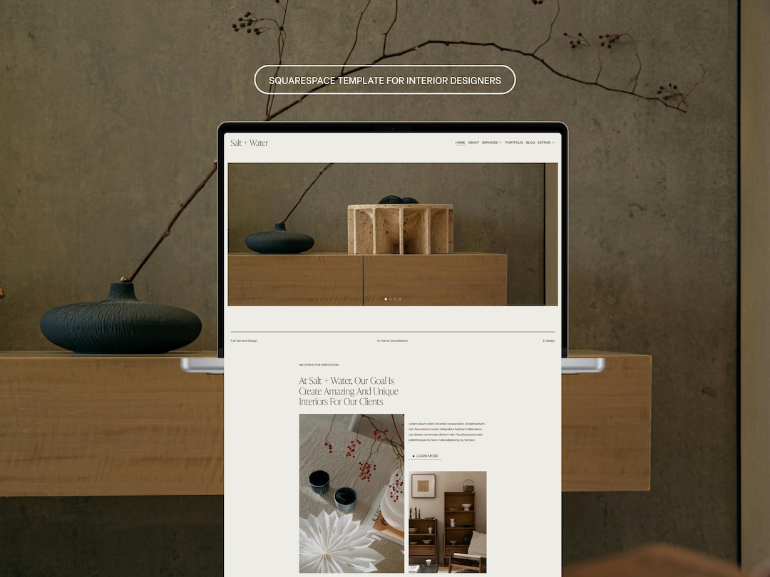Squarespace Template for Interior Designers | Minimal, Clean Website ...