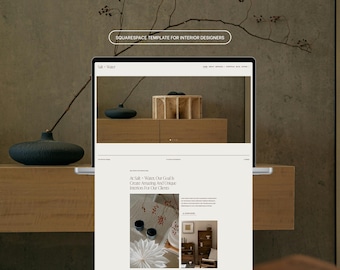 Squarespace Template for Interior Designers | Minimal, Clean Website Portfolio