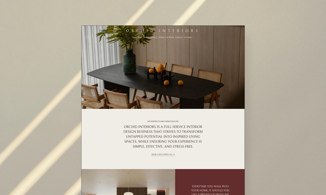 Squarespace Interior Design Template: Squarespace 7.1 Website - Etsy Canada