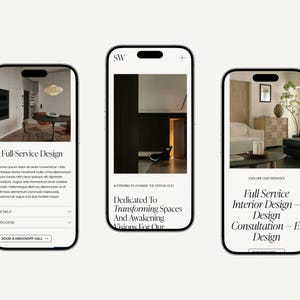 Szablon Squarespace dla projektantów wnętrz: minimalistyczne, przejrzyste portfolio stron internetowych zdjęcie 3