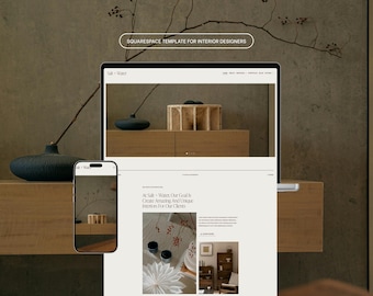 Interior Design Squarespace Website Template: Modern Portfolio Design Template