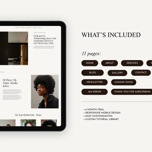 Szablon Squarespace dla projektantów wnętrz: minimalistyczne, przejrzyste portfolio stron internetowych zdjęcie 2