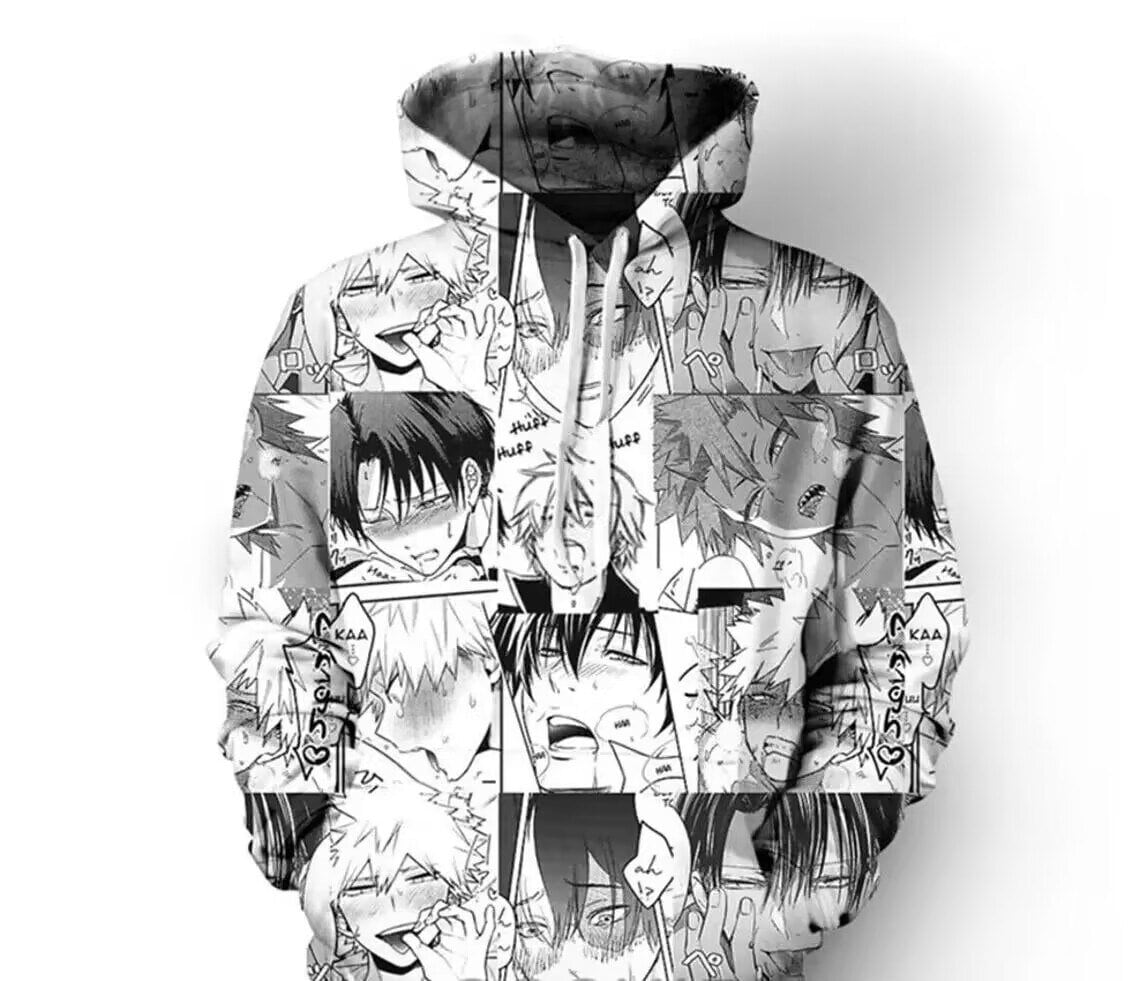 Ahegao Manga Collage Hoodie  Anime Ape