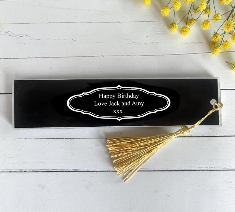 Personalised Photo Bookmark: Double-Sided for Message, Father’s Day special gift. afbeelding 3