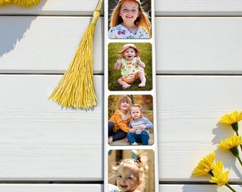 Personalised Photo Bookmark: Double-Sided for Message, Birthdays.