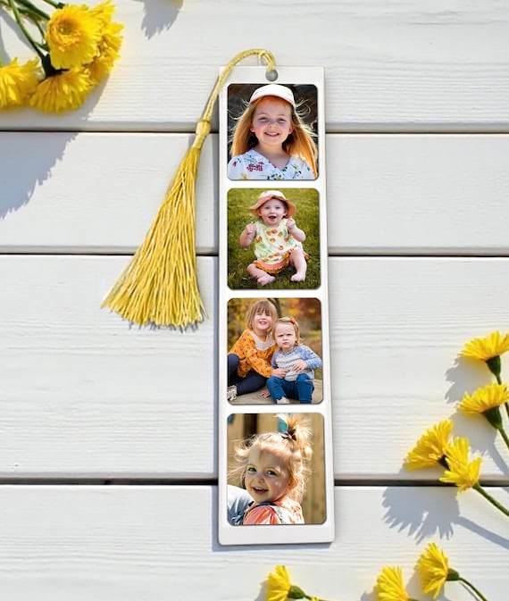 Personalised Photo Bookmark: Double-Sided for Message, Birthdays, Father’s Day.