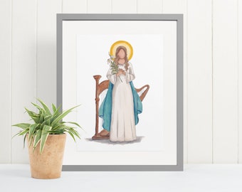 DIGITAL DOWNLOAD, Saint Cecilia, Catholic Saint, Catholic Printable, Catholic Gift, Catholic Home Decor, Musical Saint