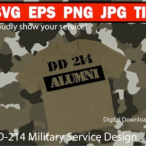 DD-214 Design para seu veterano favorito! Download digital para clipart de arquivo cortado, eps, svg, png, jpg, tiff