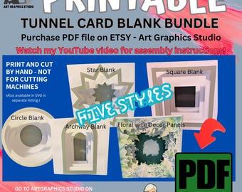 Tunnel Card Blank PDF Files (Does not include SVG files)