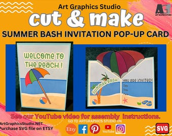 Summer Bash Invitation Pop-Up Card