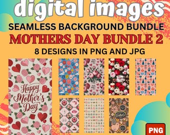 Mothers Day Seamless Patterns Bundle 2