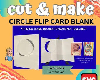 Flip Circle Card Blanks - SVG Files 2 Sizes