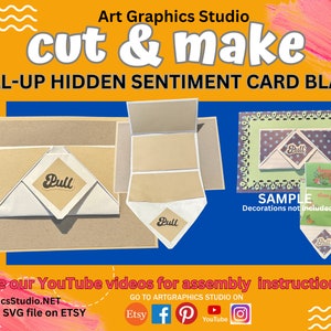 Pull-up Hidden Sentiment Card Blank