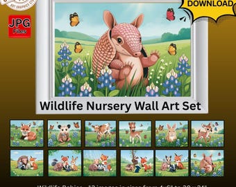 Wildlife Nursery Wall Art Set