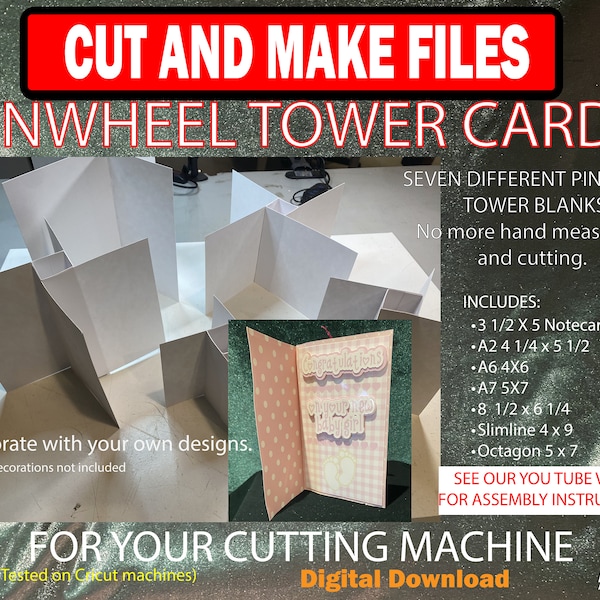 Cut and Make Pinwheel Tower Cards