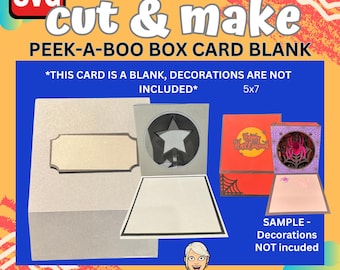 Peek-A-Boo Box Card Blank - For you to decorate to your taste and occasion.