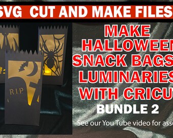 Cut and Make Halloween Decoration/Luminaries SVG Files Bundle 2