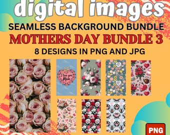 Mothers Day Seamless Patterns Bundle 3