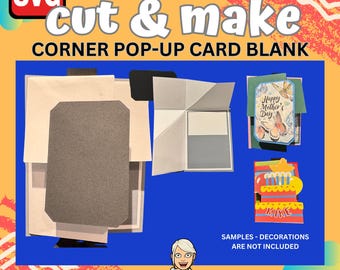 Corner Pop-Up Card Blank (4.25 x 5.5" folded)
