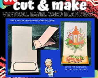 Easel Card Blank - Vertical - 5"x7" Easel Card Blank