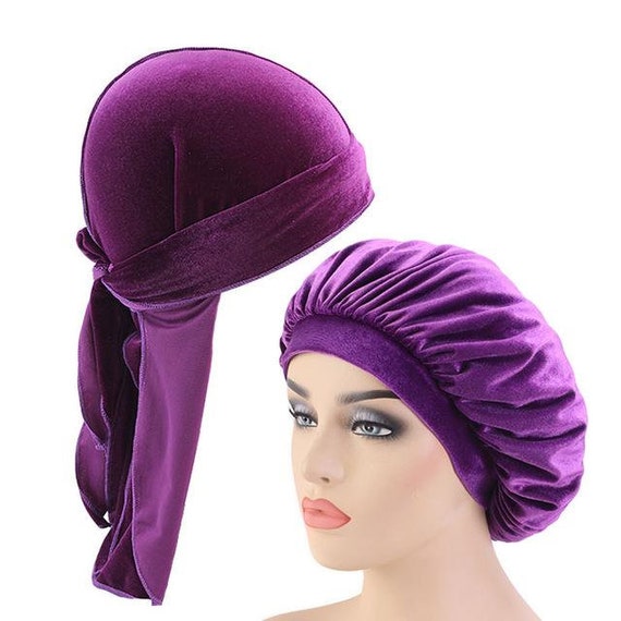 Superior Velvet Fabric Durag Hair Accessories Bonnet Satin