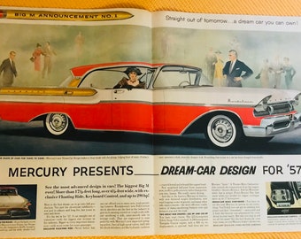 Mercury - Publicité vintage de Dream Car Design 1957