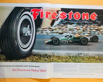 Firestone Nylon 500 Oldtimer-Werbung 1965