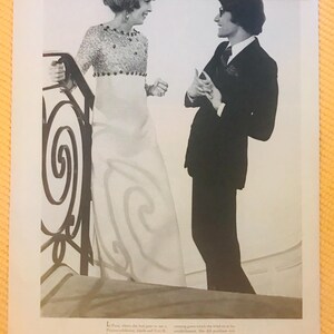 1967 Yves St. Laurent & Adele Donen Kleines Plakat Vintage Print Ad