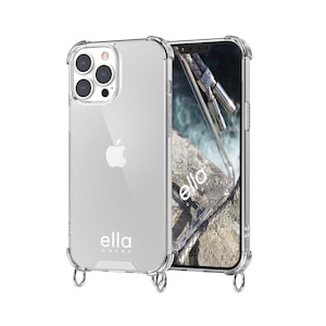 iPhone case with individual rings for mobile phone chain DIY to exchange with strong eyelets in silver - ella cases