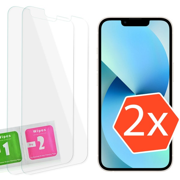 2x iPhone tempered glass protective glass screen protector 6 6s 7 8 + Plus SE 2020 X XS XR 11 12 13 Pro Max Mini Screen Protector