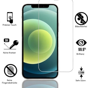 2x iPhone tempered glass protective glass screen protector 6 6s 7 8 Plus SE 2020 X XS XR 11 12 13 Pro Max Mini Screen Protector image 2