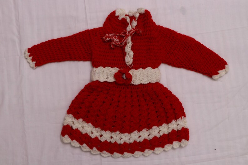 crochet woolen frock
