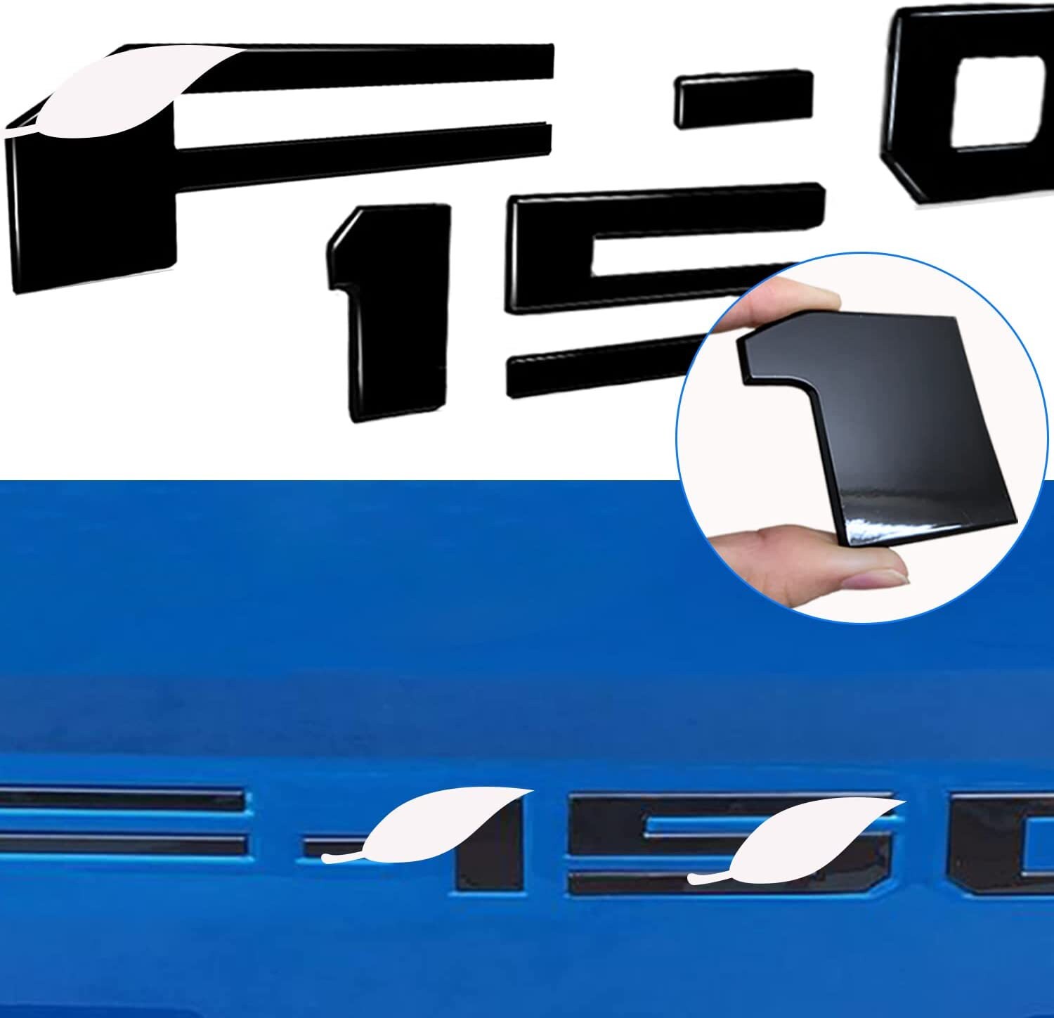 NEW 3D Raised Plastic  Letter F150 Tailgate Fender Side Emblem Badge Black