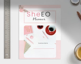 SheEO Planner Fully Editable and Printable. Tracker, Business Marketing Planner, Digital journal, editable planner, Editable Canva Templates