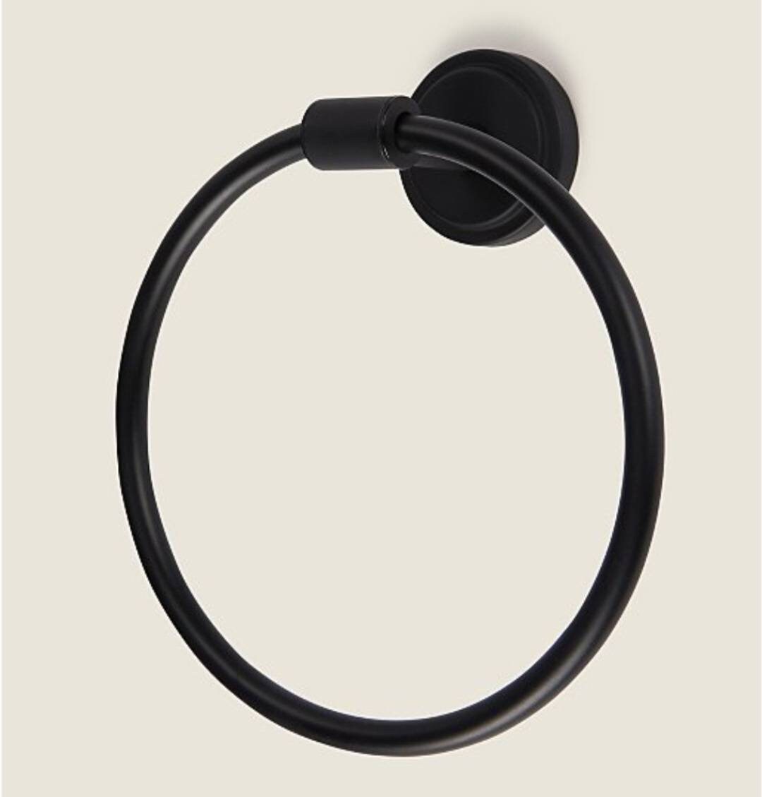 Black Toilet Roll Holder and Towel Ring Etsy