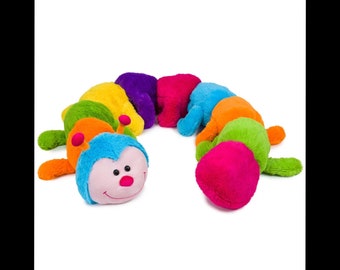 LARGE Vibrant Colorful 190 cm Caterpillar Stuffed Toy Teddy Bear nursery decor baby shower kids room