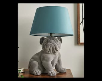 Bulldog Table Lamp in Dark Grey H38.6cm W20cm