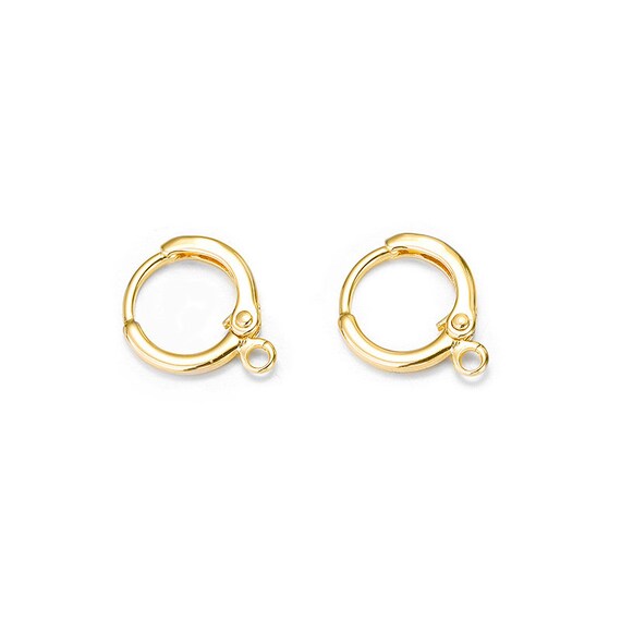10pcs Round Hoop Earrings 15mm Gold Silver Huggie Earring
